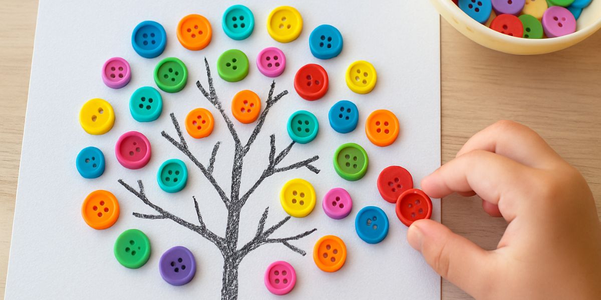 Button tree art Craft