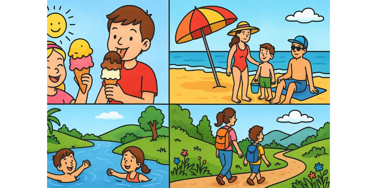 Summer season drawing for class 6